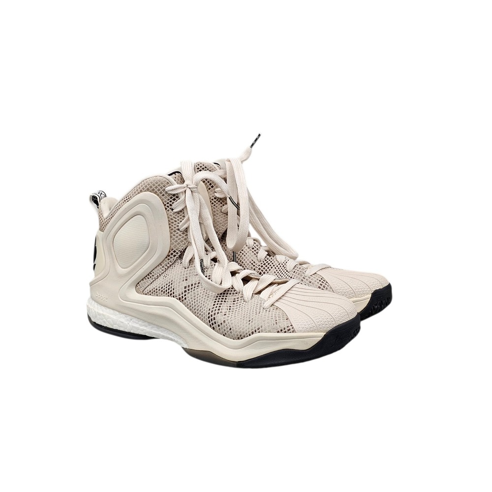 Adidas Men's Size 13 NWOB D Rose 5 Boost OG White Tan Snakeskin Basketball Shoes
